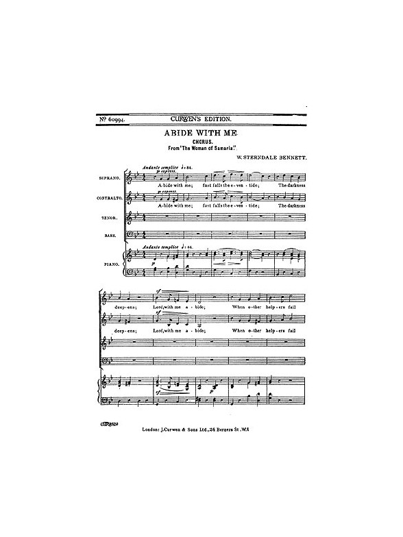 Bennett Abide With Me Satb