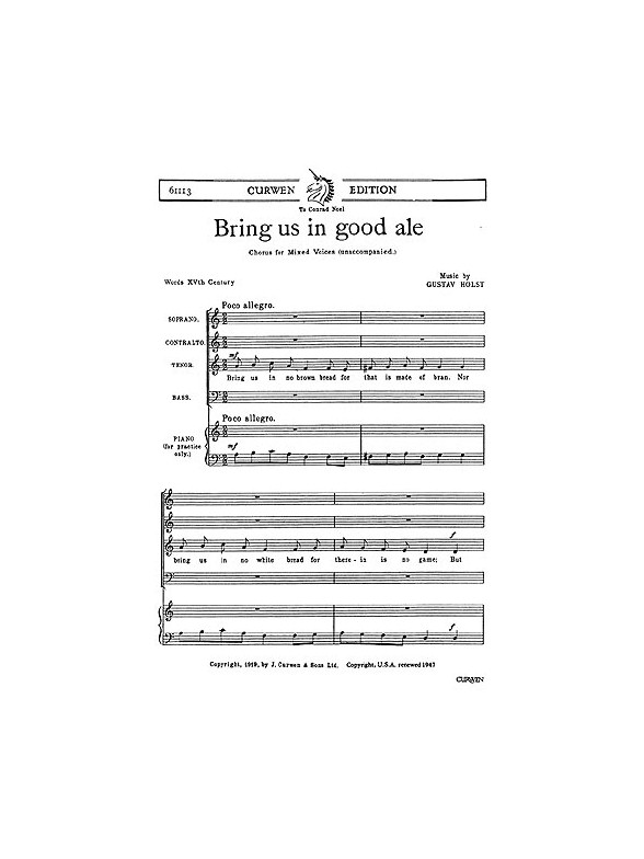 Gustav Holst: Bring Us In Good Ale