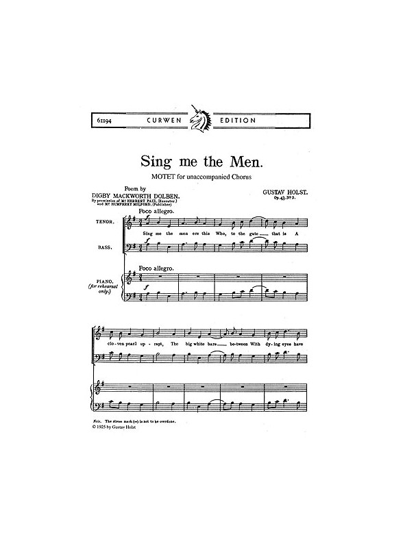 Holst: Sing Me The Men Op. 43/2