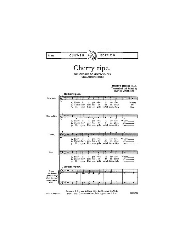 Jones Cherry Ripe Satb