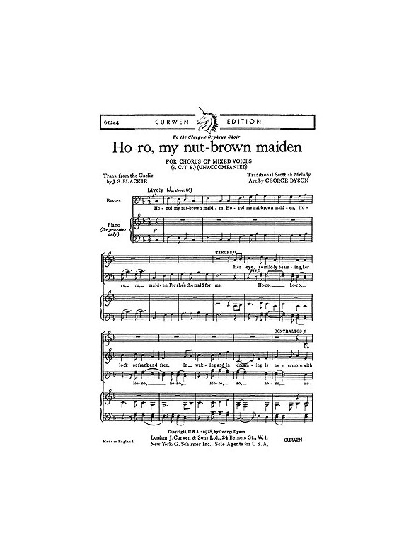 George Dyson: Ho-ro, My Nut-brown Maiden