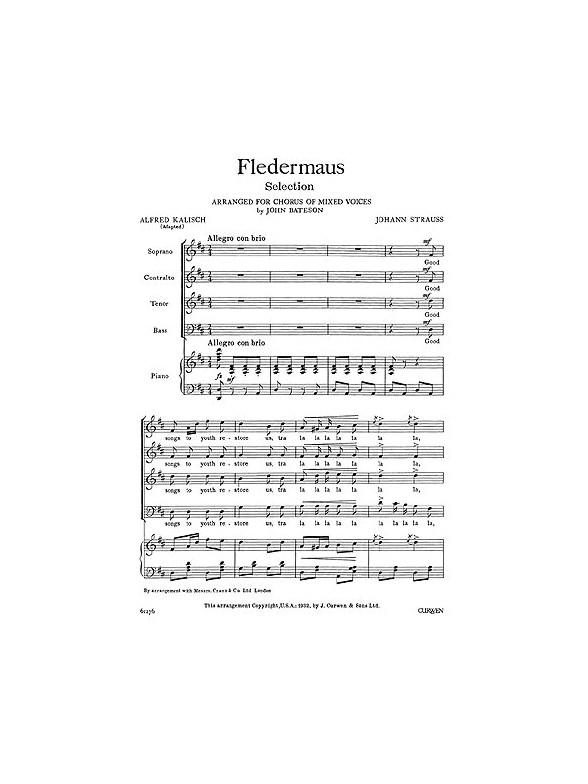 Strauss Fledermaus Satb