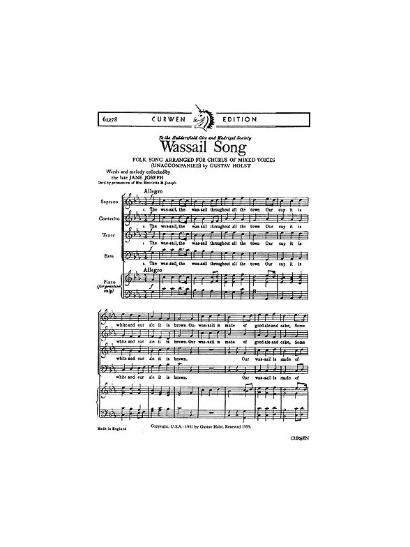 Gustav Holst: Wassail Song