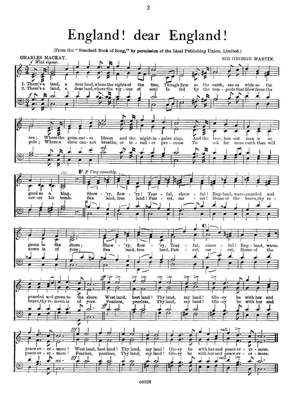 Martin England! Dear England! Satb