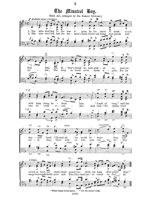 Stewart Minstrel Boy Satb