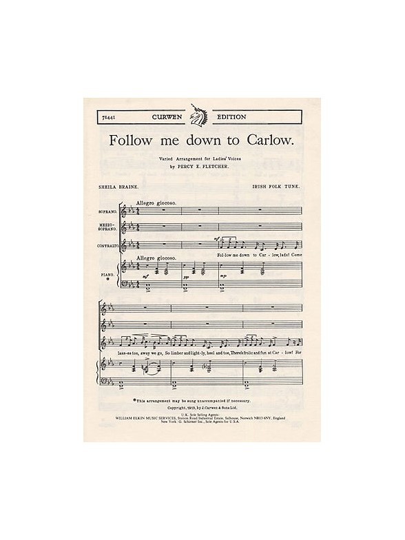 Follow Me Down To Carlow (arr Percy E. Fletcher)