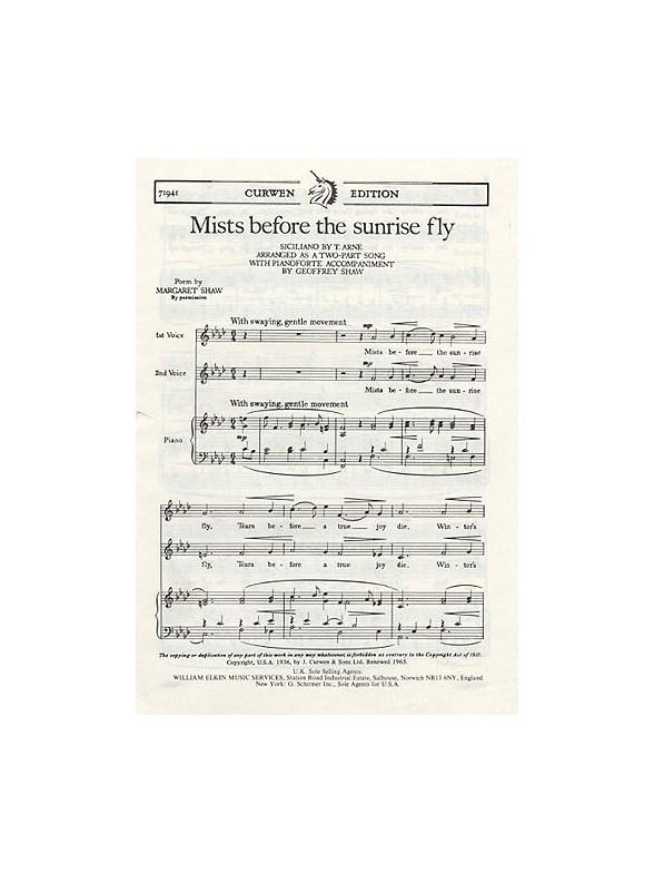 Geoffrey Shaw: Mists Before The Sunrise Fly