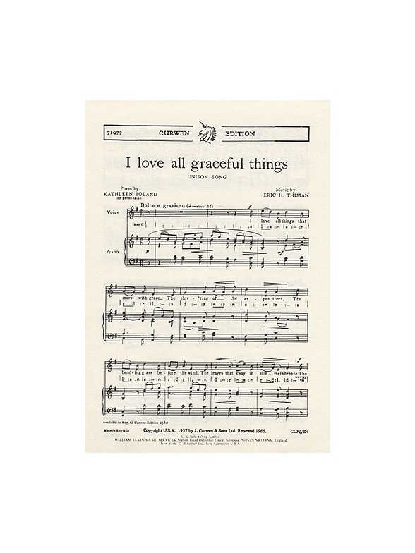 Eric Thiman: I Love All Graceful Things