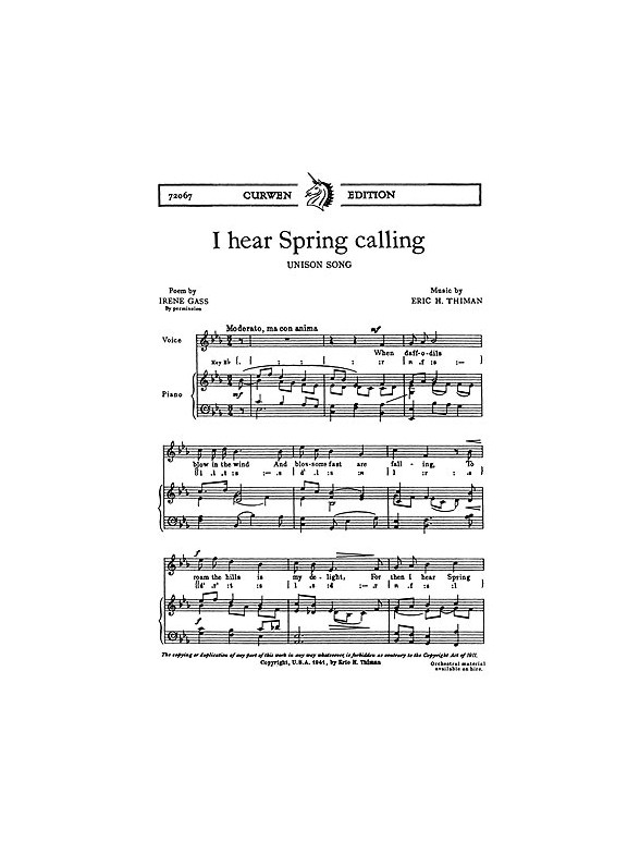 Eric Thiman: I Hear Spring Calling