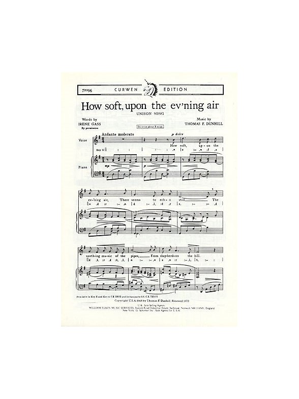 Thomas Dunhill: How Soft Upon The Ev'ning Air (Unison/Piano)