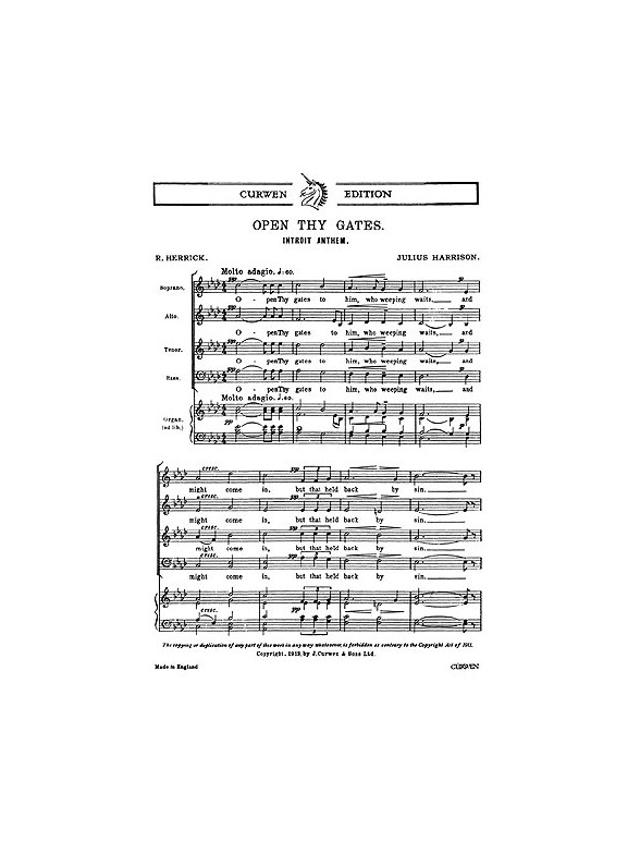 Julius Harrison: Open Thy Gates