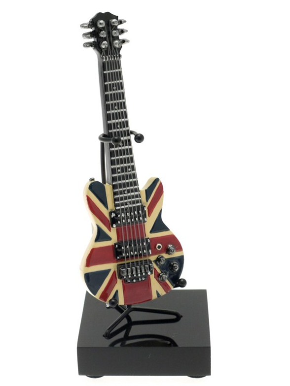 Lesser & Pavey: Model Electric Guitar On Stand - Union Jack