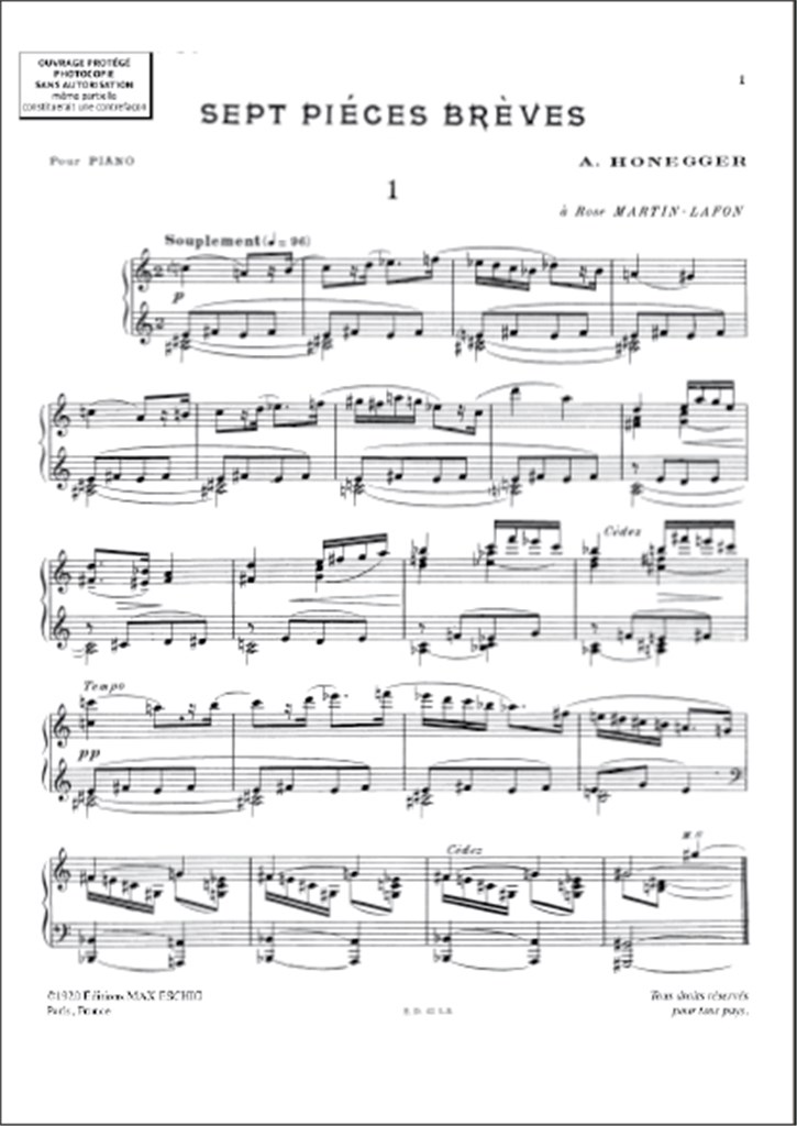 7 Pieces Breves Piano