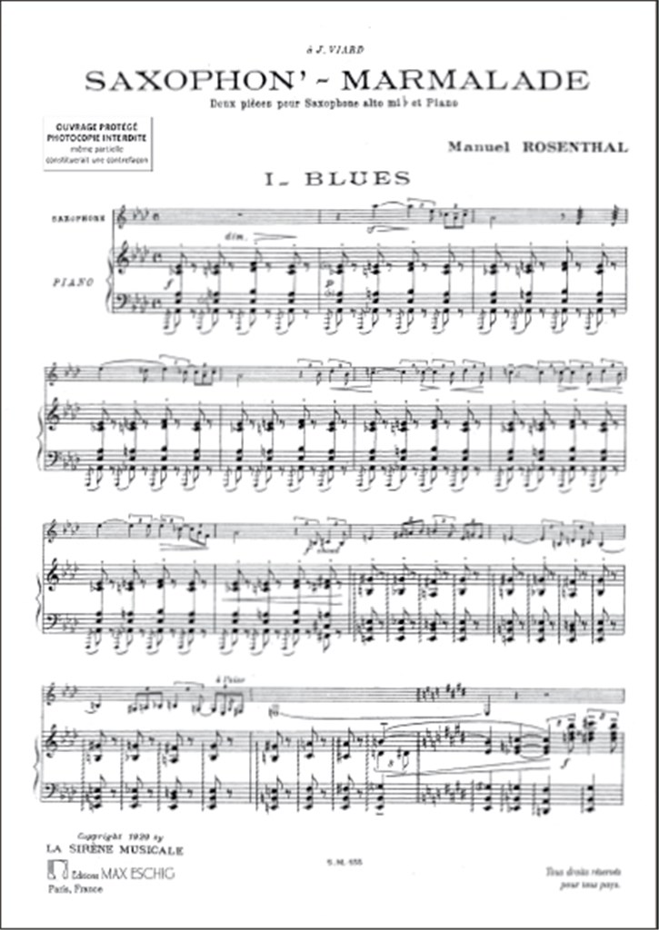 Saxophon'Marmalade Saxophone Eb-Piano