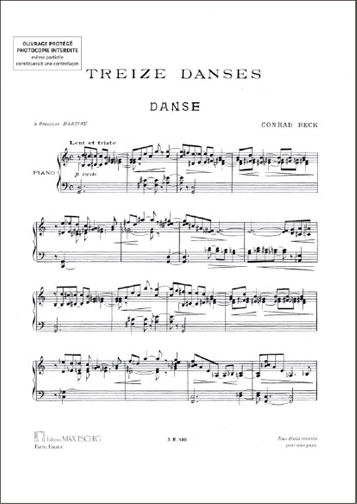 Treize Danses pour Piano