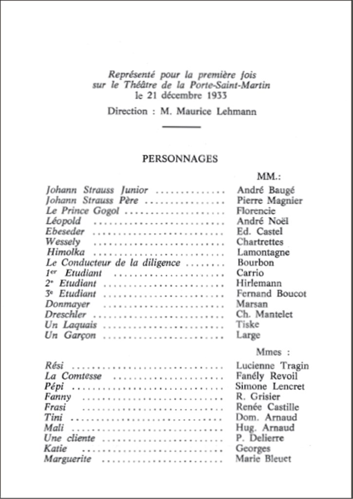 Valses De Vienne Livret