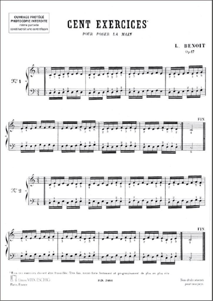 100 Exercices Piano