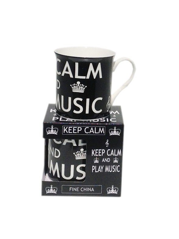 Little Snoring Gifts: Mug - Keep Calm & Play Music (Black)