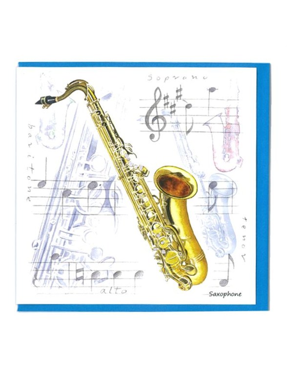 Little Snoring Gifts: Notelets Pack Of Five – Saxophone Design