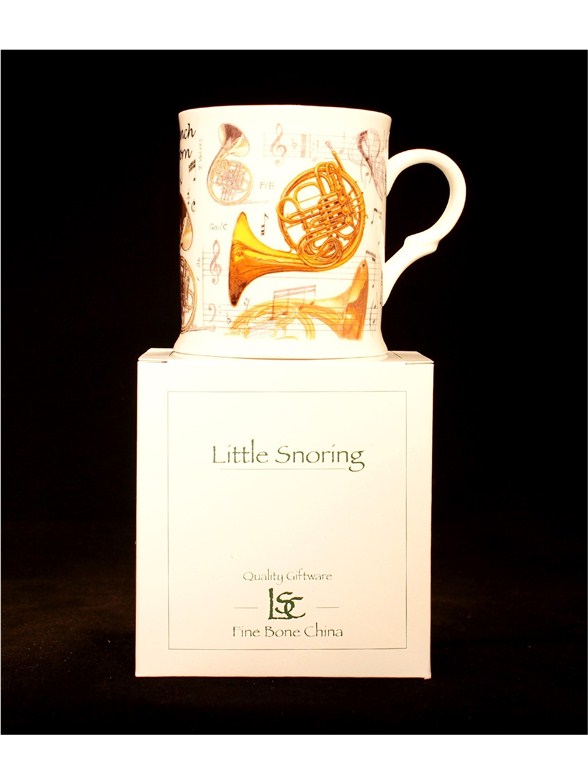 Little Snoring Gifts: Fine China Mug - French Horn Design