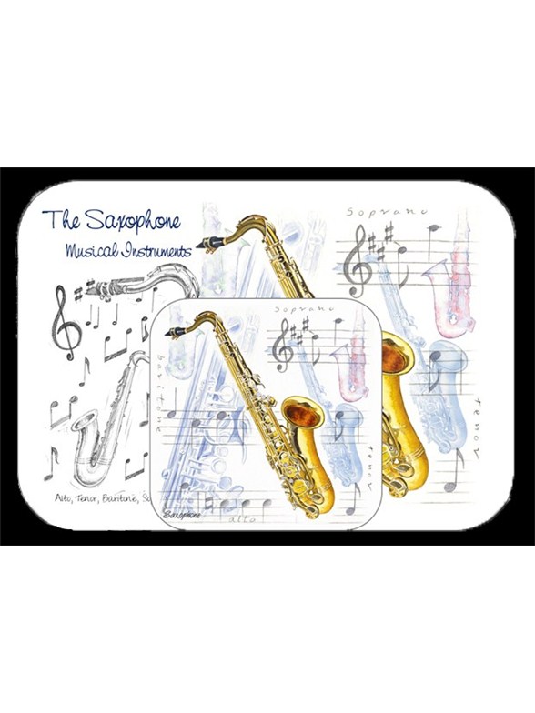 Little Snoring Gifts: Placemat And Coaster Set - Saxophone