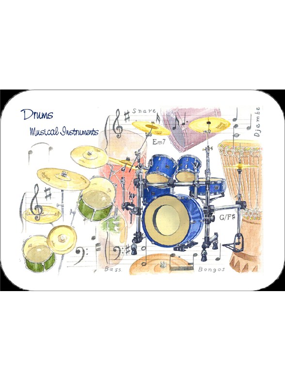 Little Snoring Gifts: Drum Placemat - Pack Of 4