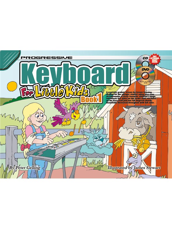 Prog Kbd Meth Lttle Kids 1 Bk/Cd/Dvd