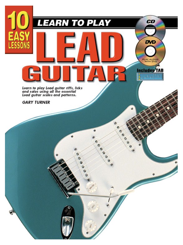 10 Easy Lssns Ltp Lead Gtr Bk/Cd/Dvd