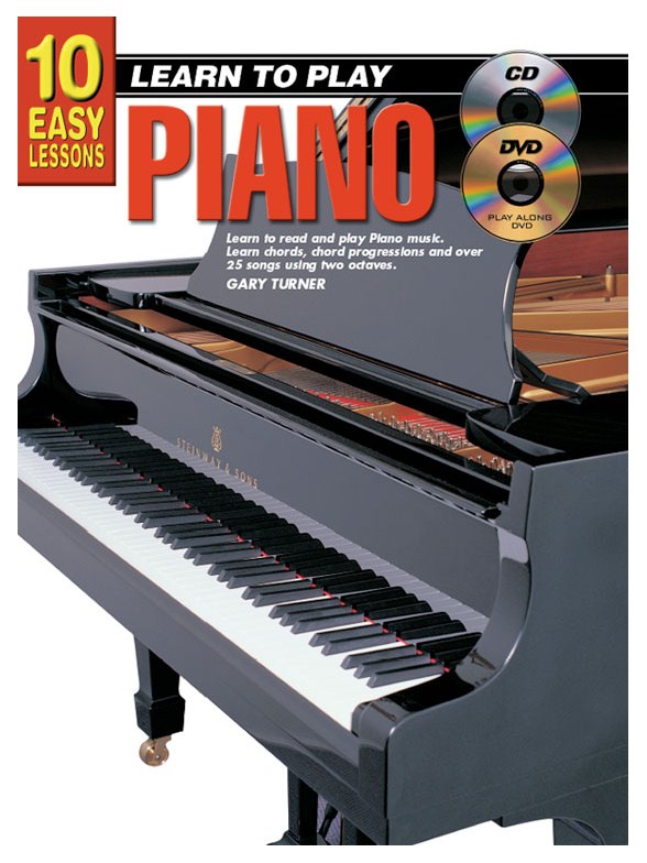 10 Easy Lessons: Learn To Play Piano (Book/CD/DVD)
