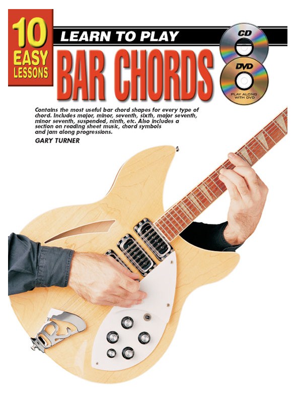 10 Easy Lssns Br Chrds Gtr Bk/Cd/Dvd