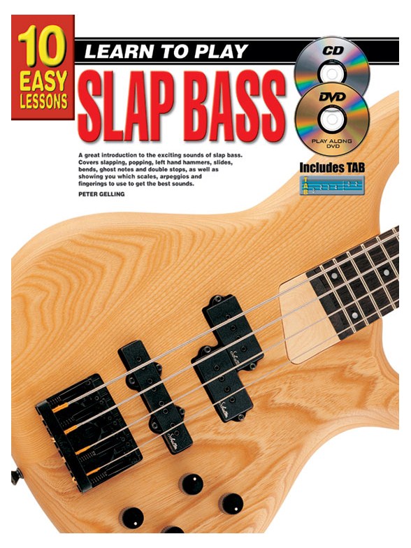 10 Easy Lessons Slap Bass Bk/Cd/Dvd