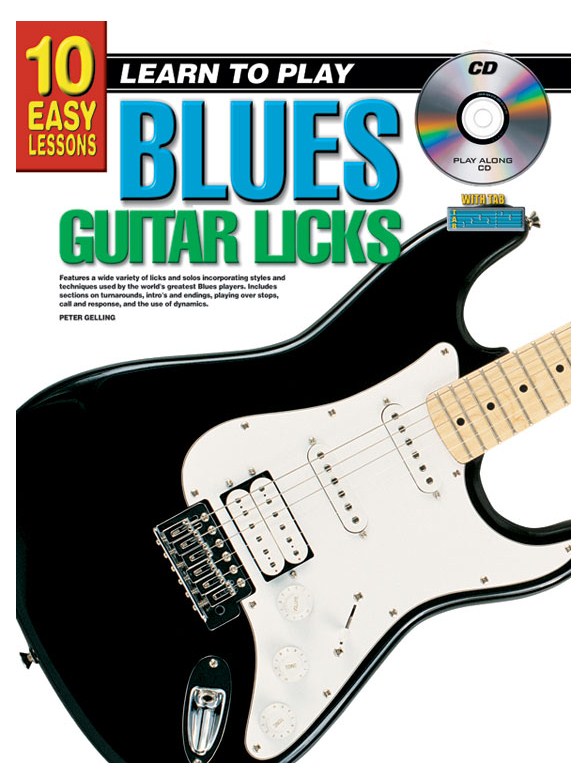10 Easy Lessns Blues Licks Gtr Bk/Cd