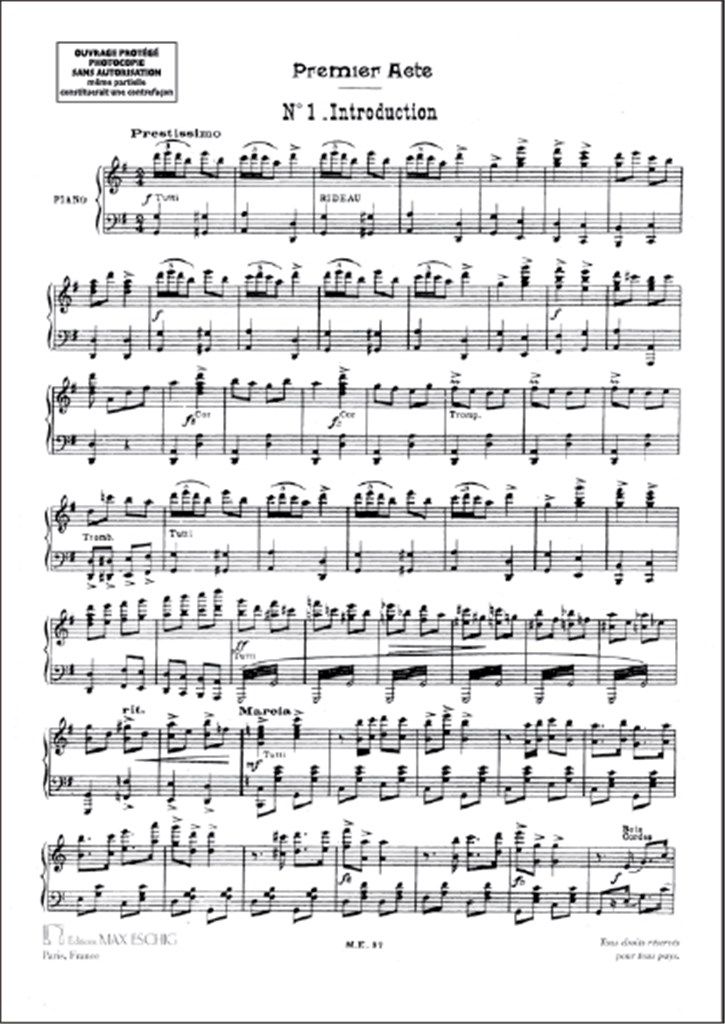 Veuve Joyeuse (Vedova Allegra) Chant-Piano (Fr)