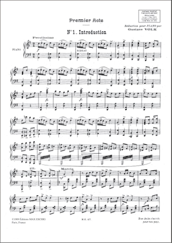 Veuve Joyeuse (Vedova Allegra) Valses Piano