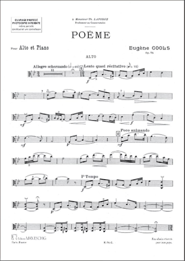 Poeme Alto-Piano
