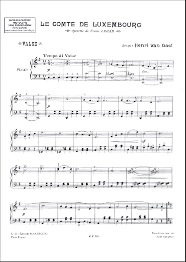 Valse : Pour Piano