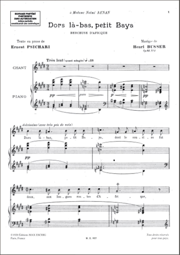 Dors La-Bas..Cht-Piano (Psichari