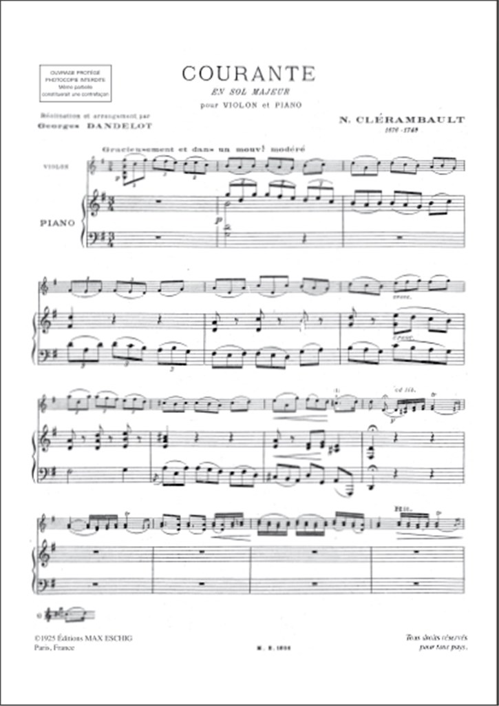 Courante Violon-Piano