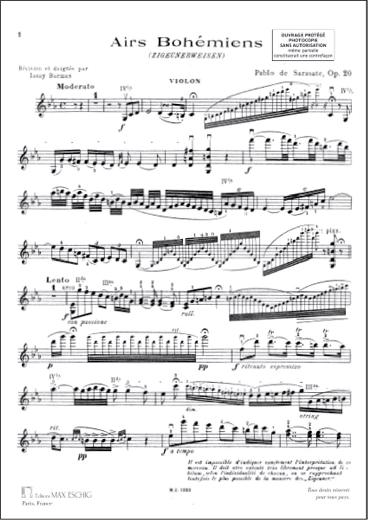 Airs Bohemiens Vl-Piano