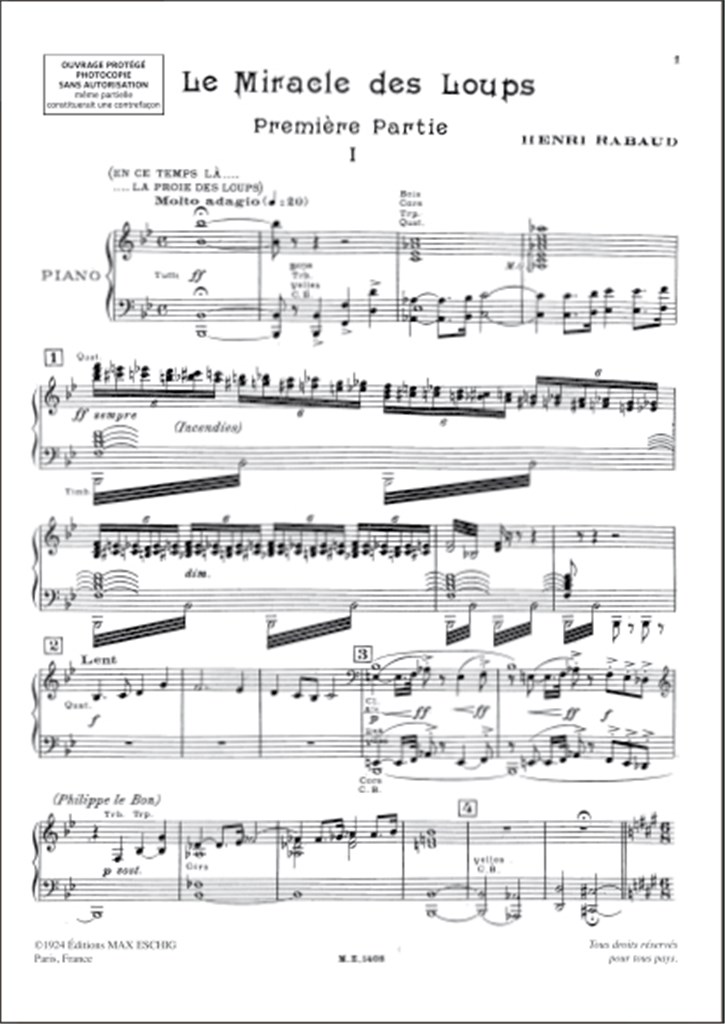 Le Miracle Des Loups Piano