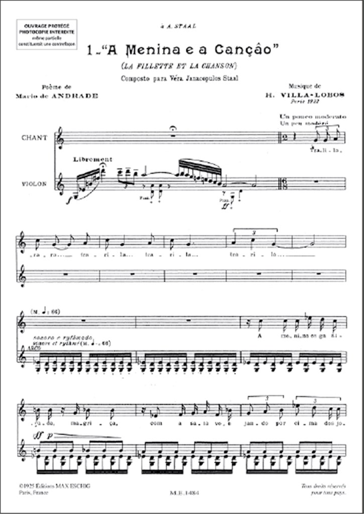 Suite Chant-Violon (Poeme De Mario De Andrade)