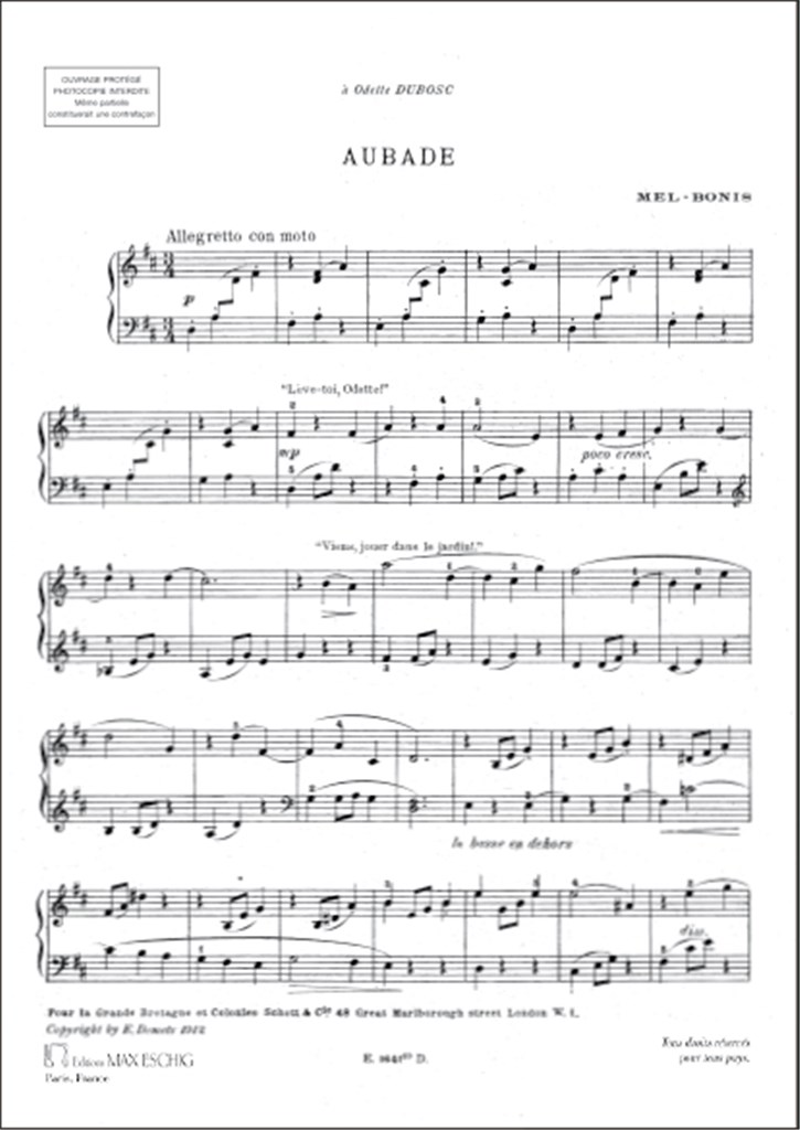 Scenes Enfantines : Pour Piano