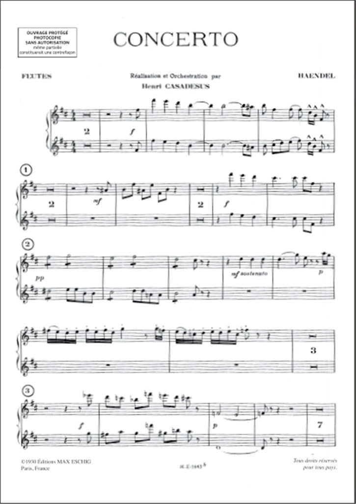 Concerto Pour Alto Parts Flutes 1 Et 2