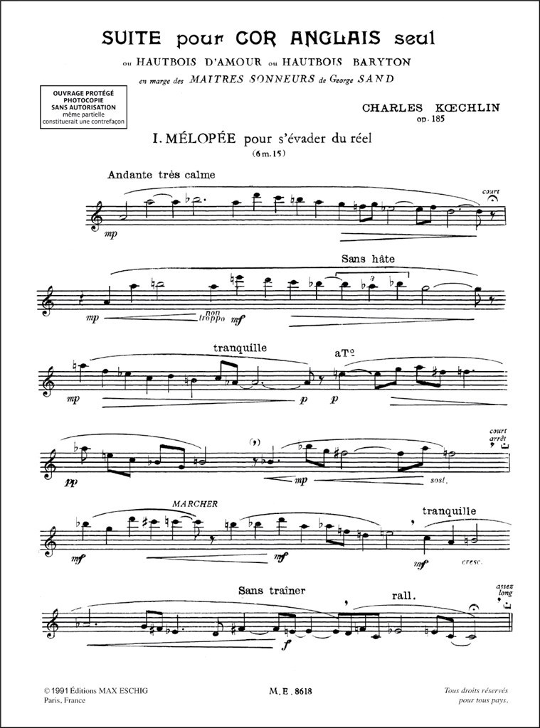 Suite Op 185 Cor Anglais Seul