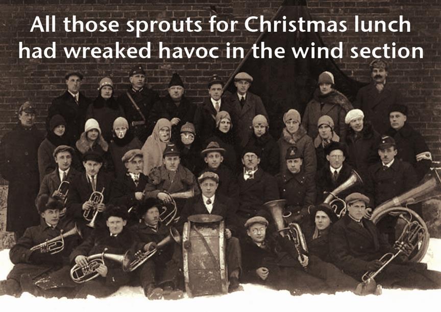 Music Christmas Card: All Those Sprouts Had Wreaked Havoc In The Wind Section