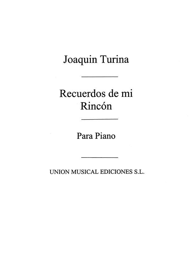 Turina: Recuerdos De Mi Rincon Tragedia Comica for Pf