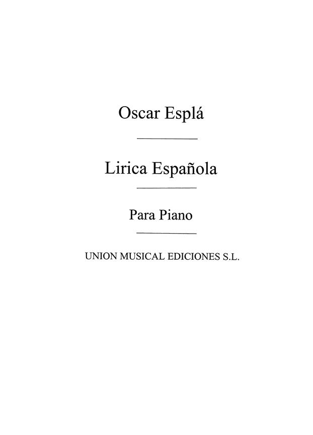 Espla: Lirica Espanola Vol.1 Bocetos Levantinos for Piano