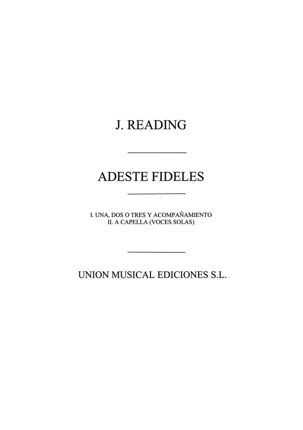 Reading: Adeste Fideles Villancico for 4 V.M