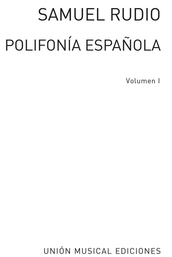 Rubio: Polifonia Espanola Canciones Espirituales Polifonicas Vol.1 for Choir