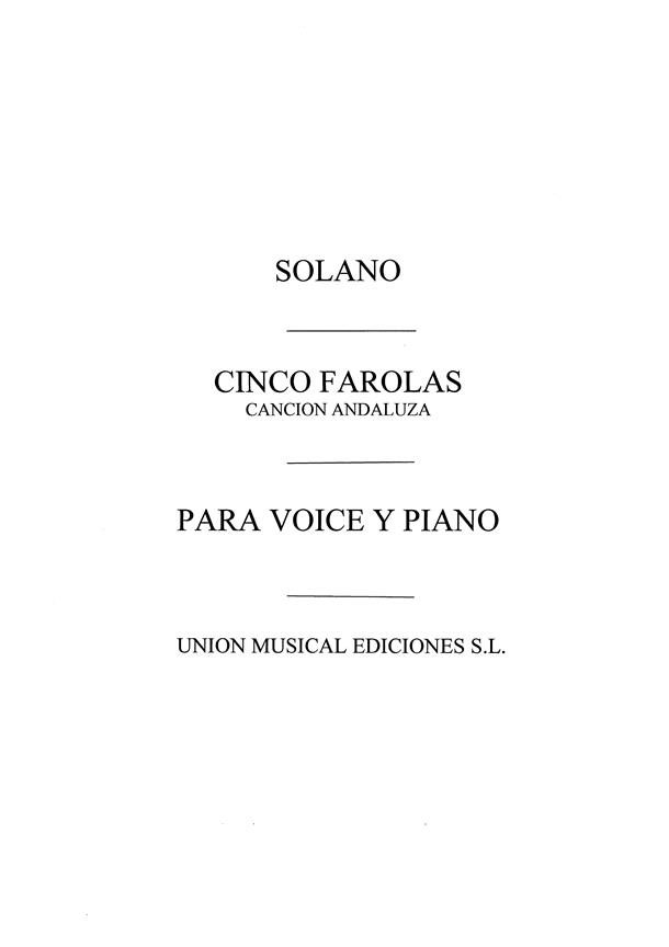 Solano: Cinco Farolas for Voice and Piano